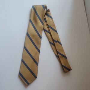 Jos. A. Bank Gold and Blue Diagonal Striped Tie